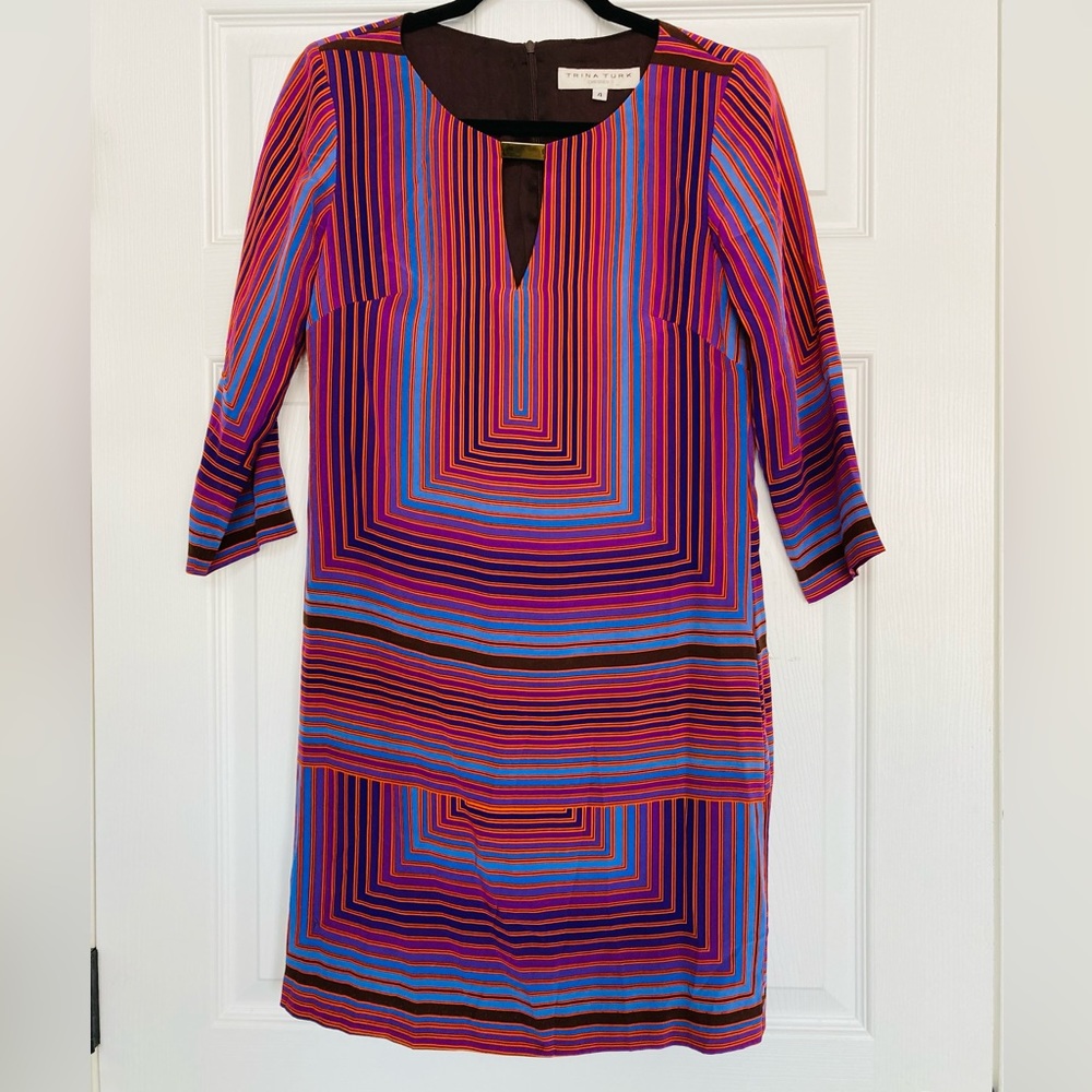 Trina Turk silk striped dress Sz. 4